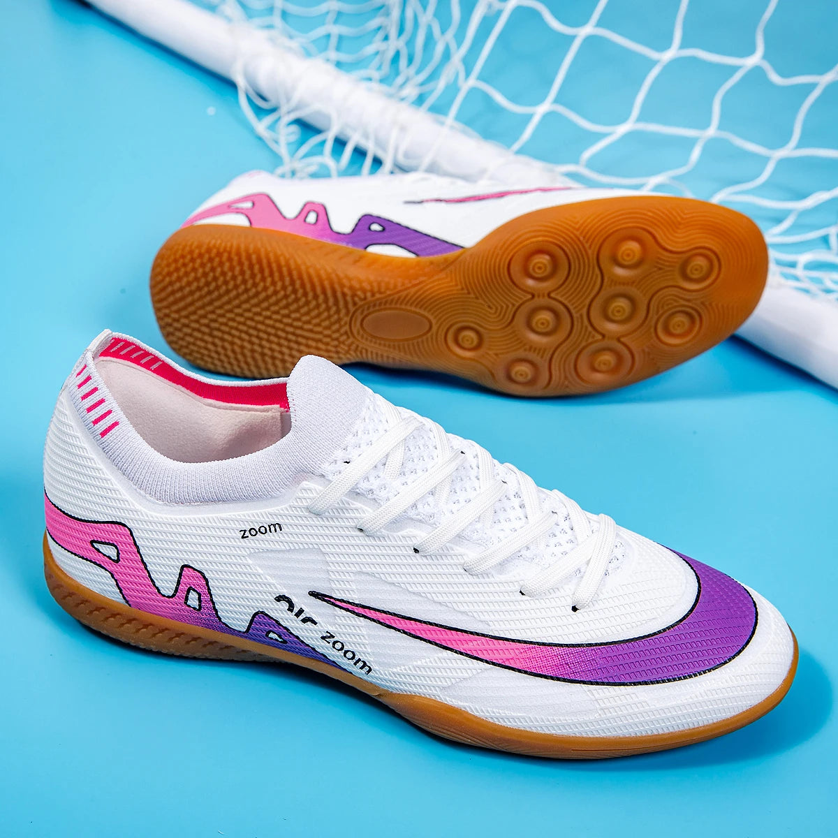 Indoor Soccer Shoes Men - Soccer Cleats Original Breathable Non Slip Futsal Sneakers