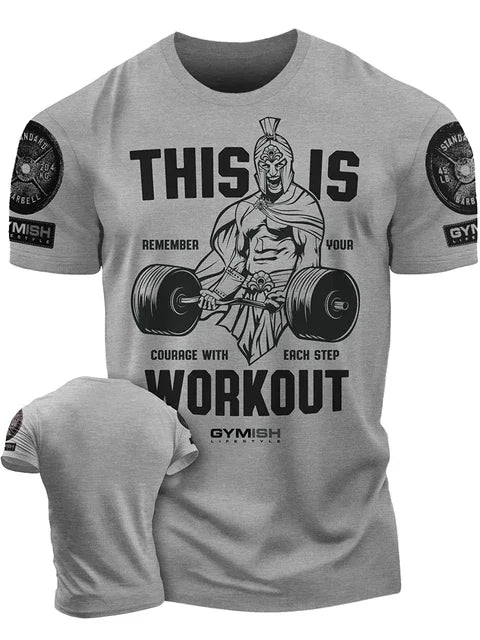 New Power Workoout pattern 3D Printing Gym T-Shirt Casual Simplicity motion Men's Short Sleeves Top Muscle Man Tough Guy T-shirt