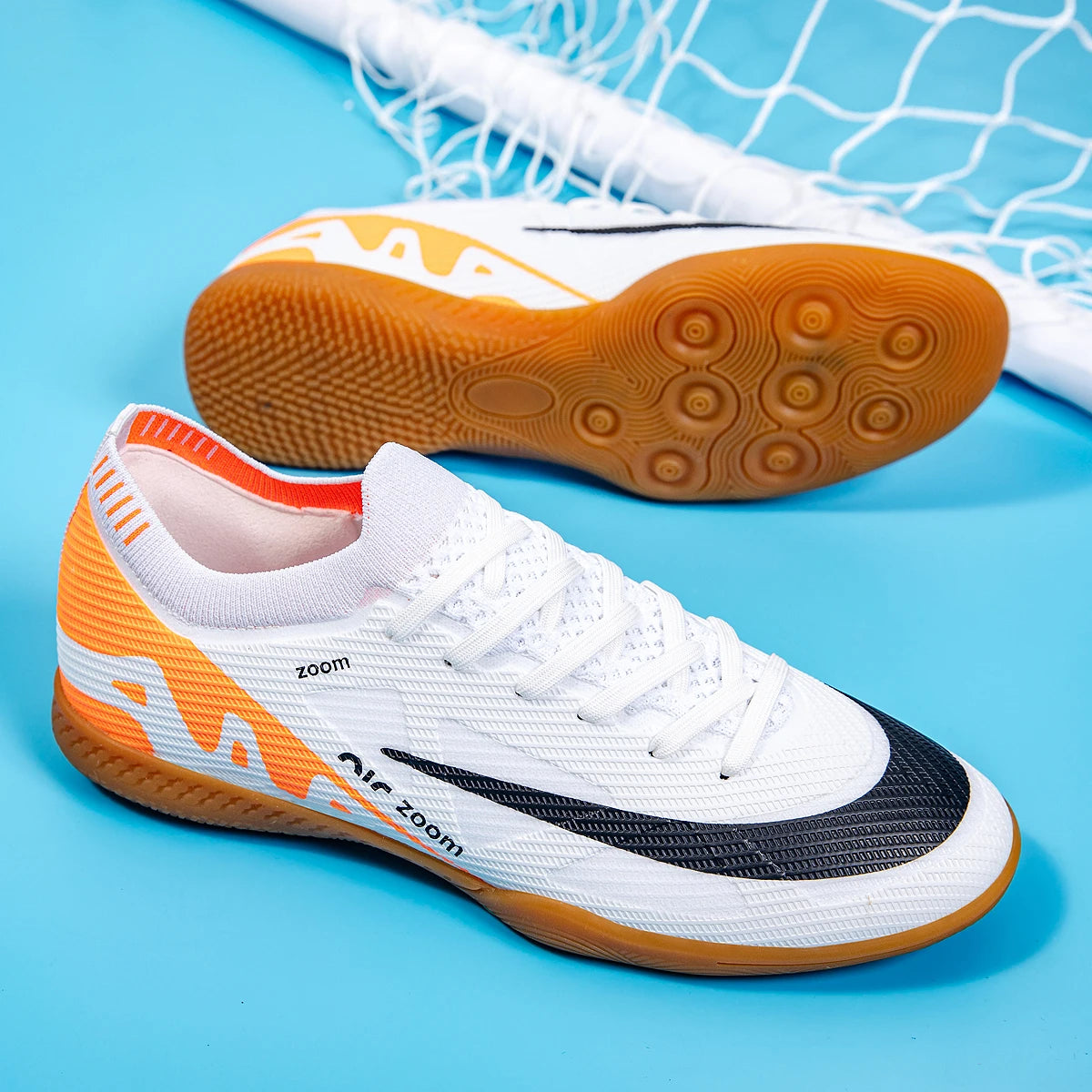Indoor Soccer Shoes Men - Soccer Cleats Original Breathable Non Slip Futsal Sneakers