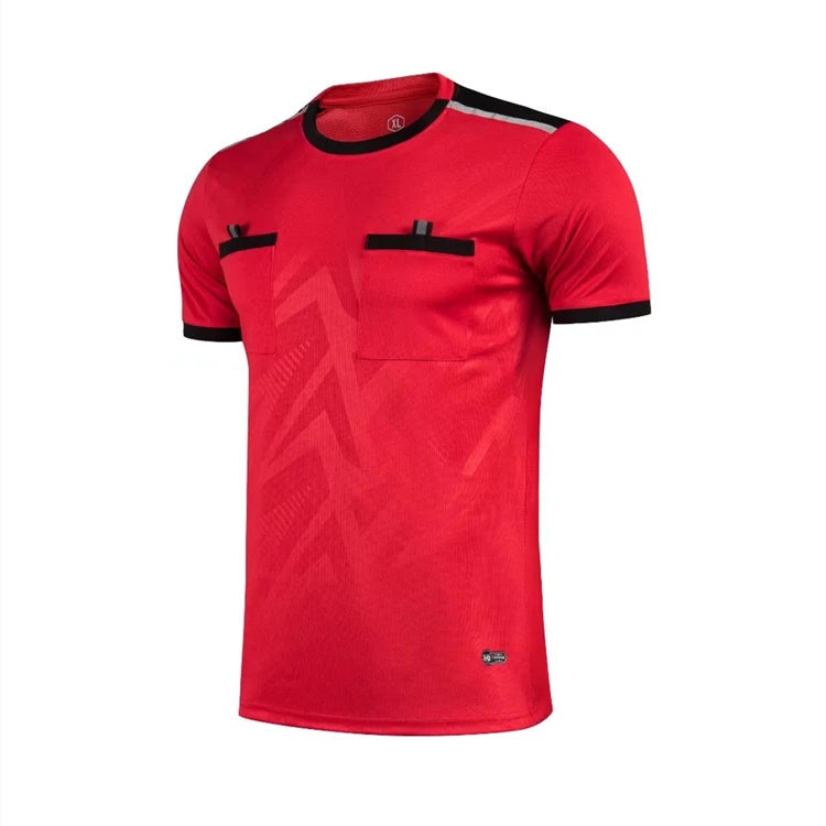 Youth & Adult Referee Soccer Jerseys - Professional Referee Football Shirt O-Neck Judge Soccer Tops Short Umpire Soccer Jersey