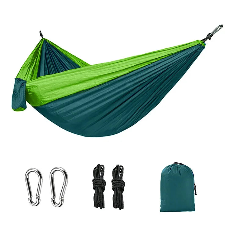 Ultra-Light Travel Camping Hammock 300kg Load Capacity Breathable Quick-Drying Parachute Nylon  Included Outdoor Indoor Garden
