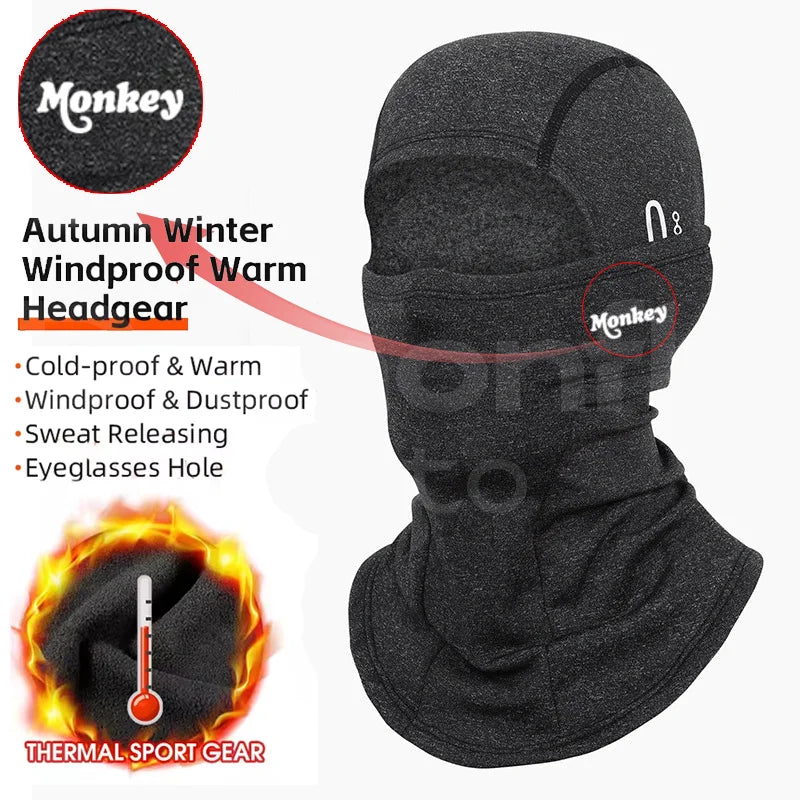 Winter Warm Tactical Balaclava - Motorcycle MTB Full Face Windproof Mask Thermal Sport Gear