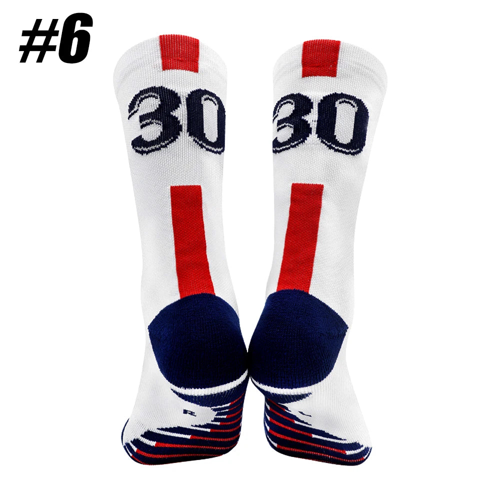 1Pair Football Lover Gifts - For Athletic Socks Cushion Running,  Performance Breathable Crew Socks Outdoor, Sports Socks