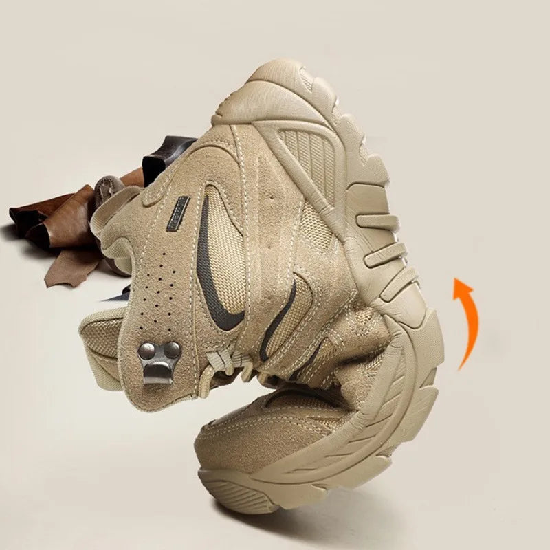 Tactical Boots - All season, Breathable Outdoor Special Forces Training Sneaker Medium Low Top Military Work Shoes