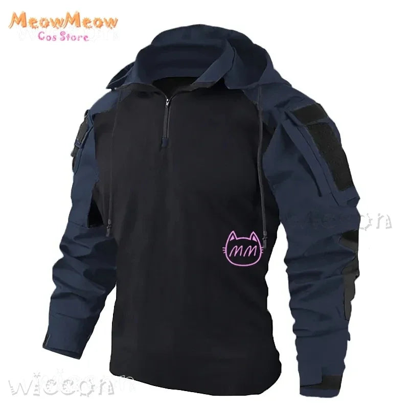 Call of Duty Ghost Tactical Cosplay Suit – Black and Blue Camo Combat Uniform. Perfect for military-style training, gaming events, or Halloween parties, this outfit delivers an authentic and durable tactical look inspired by the iconic game.