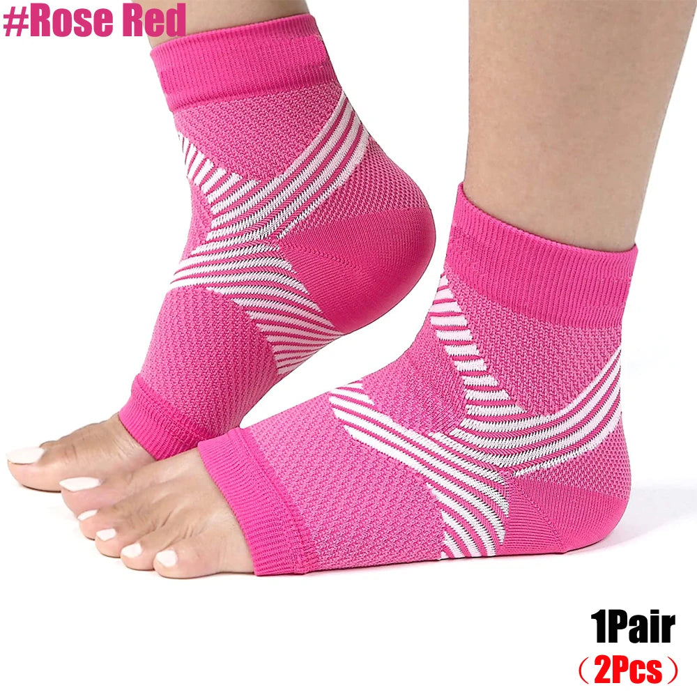 1Pair Plantar Fasciitis Socks - Compression Ankle Brace for Women and Men - Plantar Fasciitis Brace - Achilles Tendonitis Relief