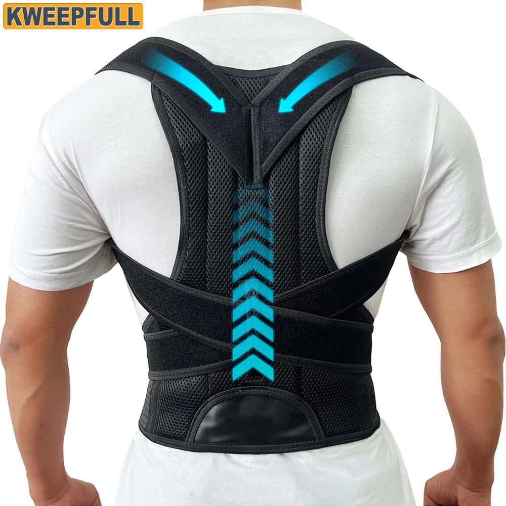 Back Brace Posture Corrector for Women & Men - Back Straightener, Scoliosis and Hunchback Correction, Adjustable Posture Trainer