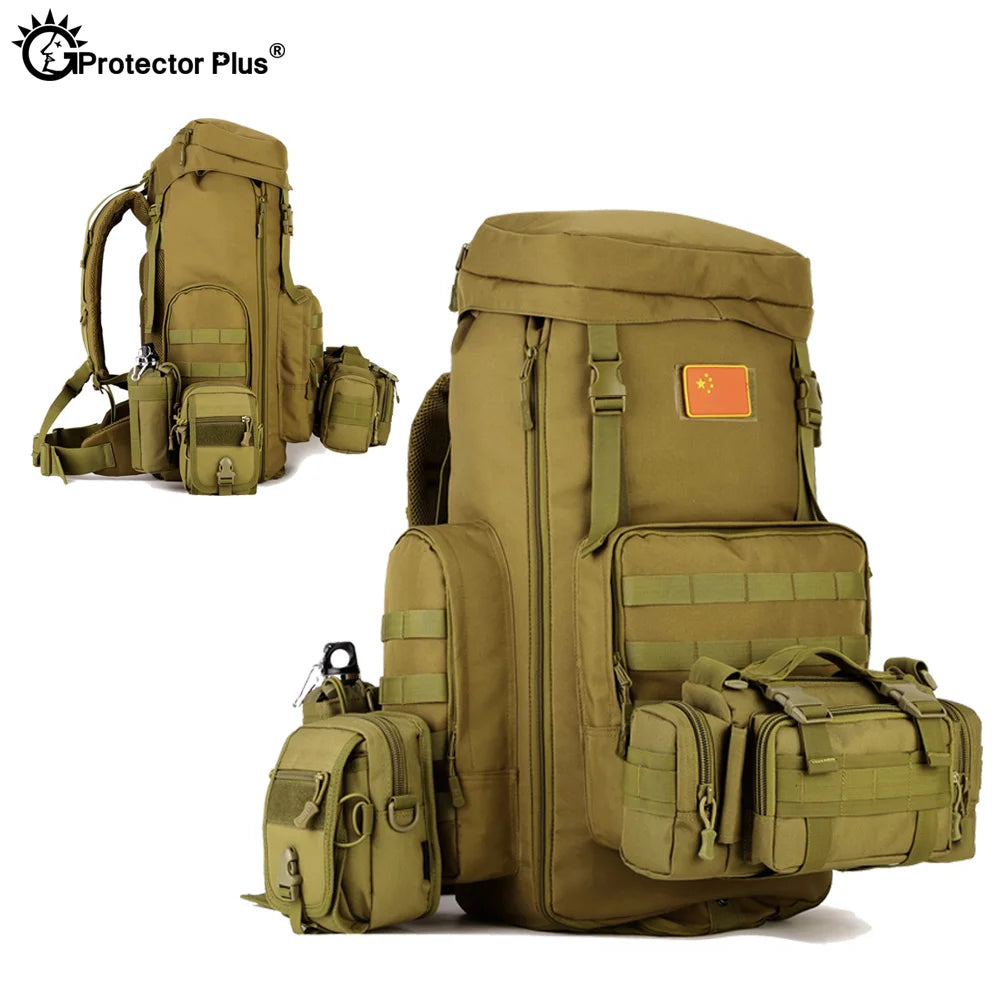 PROTECTOR PLUS 70L-85L  Army Tactical Backpack Hunters Backpack  Unisex Military Field Bag CS CF Game Durable Outdoor Travel