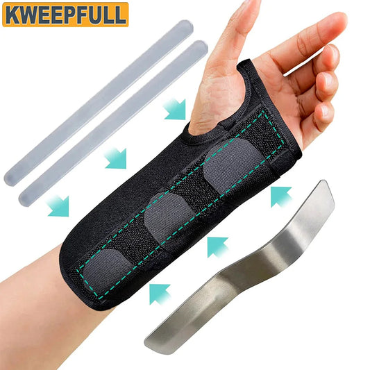 Wrist Brace - Adjustable Night Wrist Support Brace with Splints Right Hand, Hand Support for Arthritis, Tendonitis