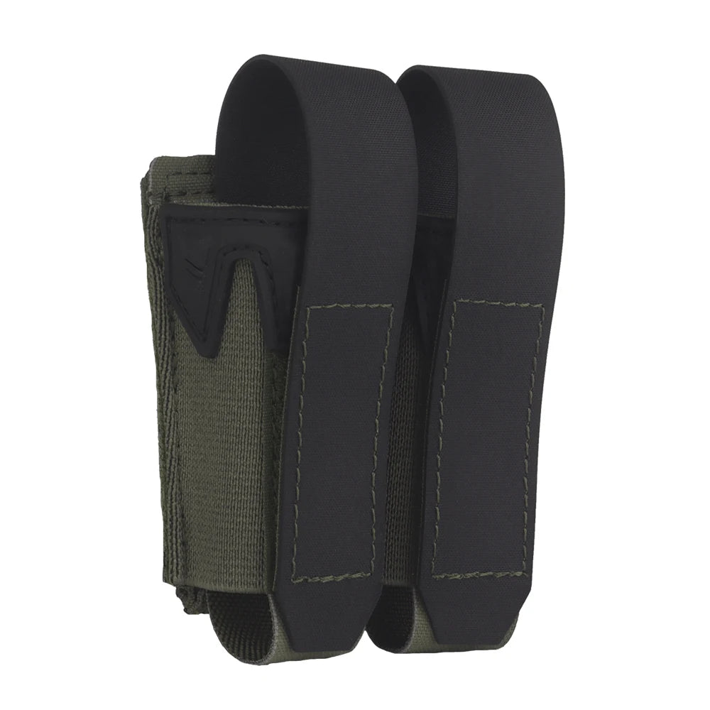 9MM Double Mag Pouch Camo Style Pistol Magazine Pouch MOLLE Quick Release Airsoft Hunting Vest Tactical Belt Gear