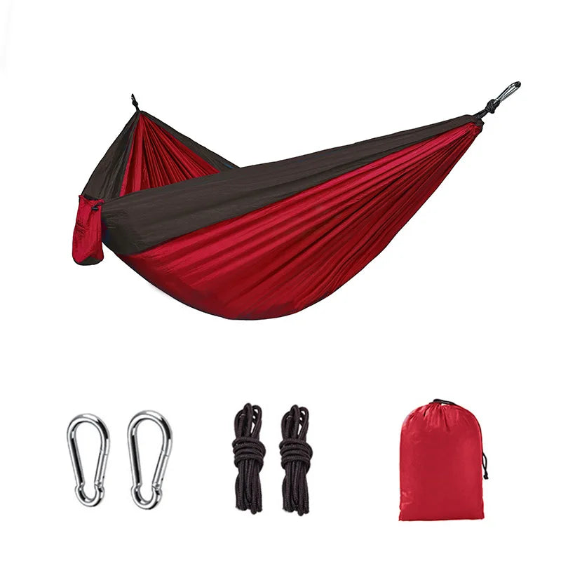 Ultra-Light Travel Camping Hammock 300kg Load Capacity Breathable Quick-Drying Parachute Nylon  Included Outdoor Indoor Garden