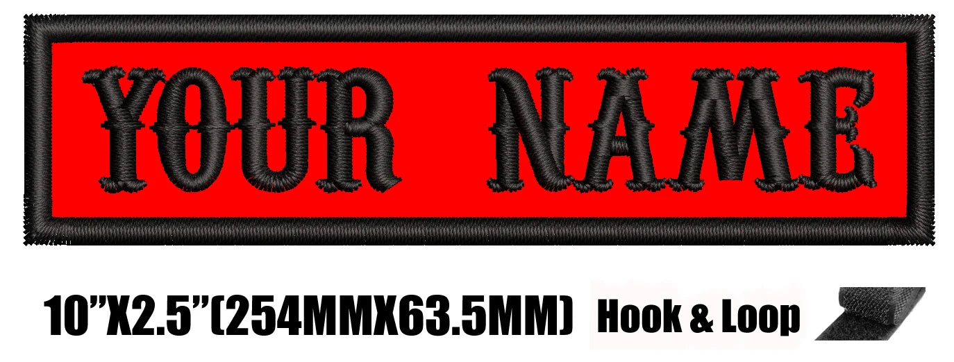 1 Pcs Custom Name Patch, Personalized Rocker Rider Motorcycle Biker Patches Tactical Vest Jacket Appliqued Dog Harness Multiple