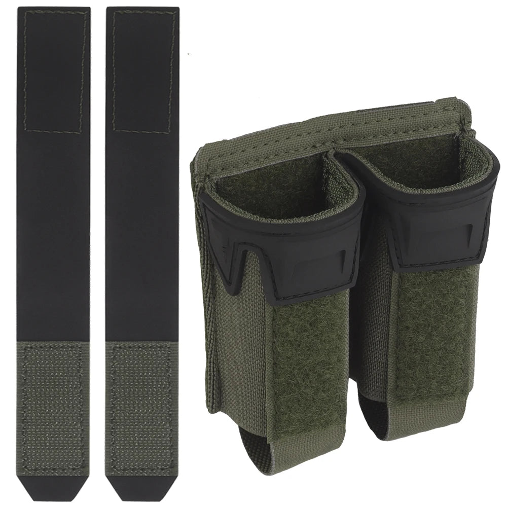 9MM Double Mag Pouch Camo Style Pistol Magazine Pouch MOLLE Quick Release Airsoft Hunting Vest Tactical Belt Gear