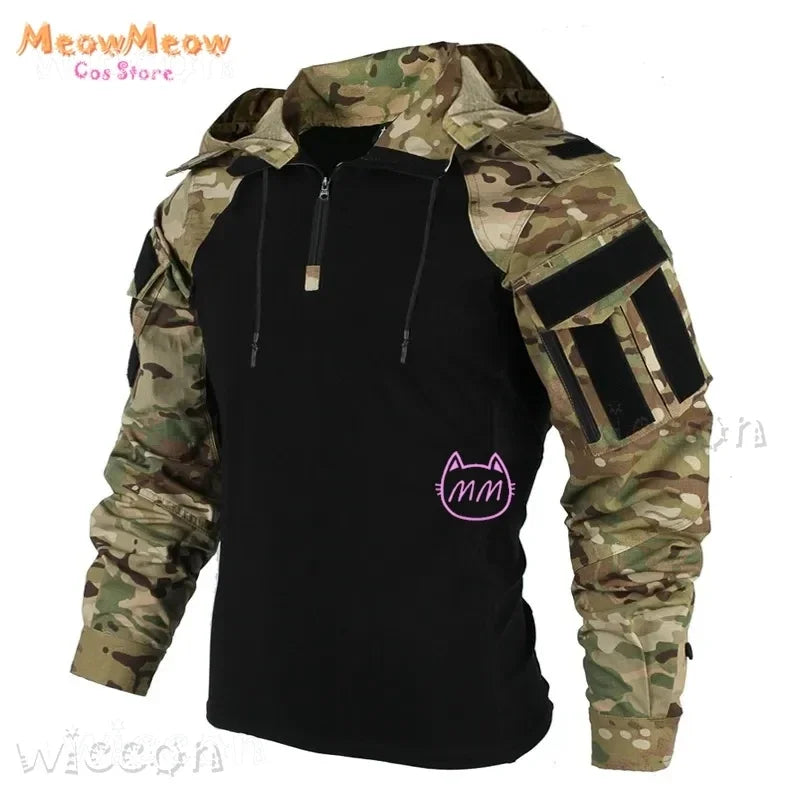 Call of Duty Ghost Tactical Cosplay Suit – Black and Blue Camo Combat Uniform. Perfect for military-style training, gaming events, or Halloween parties, this outfit delivers an authentic and durable tactical look inspired by the iconic game.