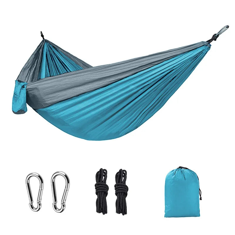 Ultra-Light Travel Camping Hammock 300kg Load Capacity Breathable Quick-Drying Parachute Nylon  Included Outdoor Indoor Garden