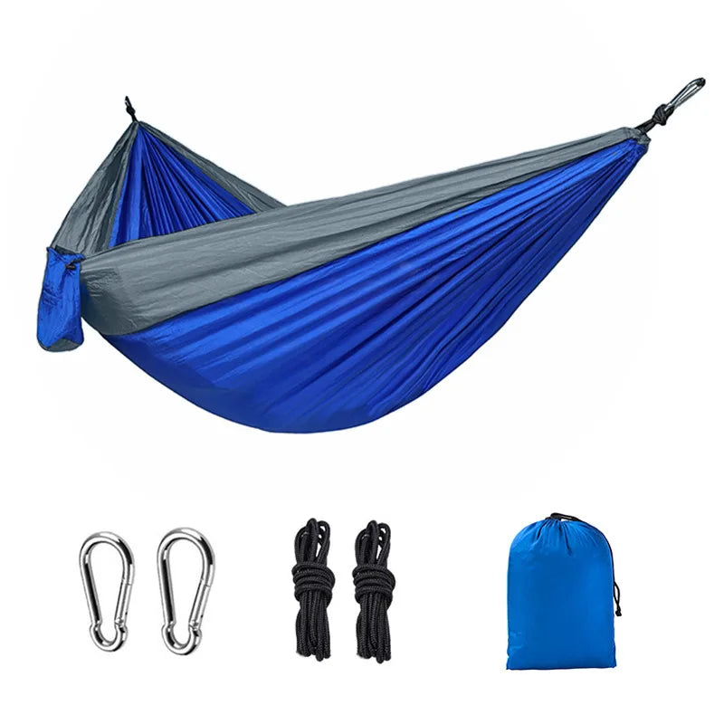 Ultra-Light Travel Camping Hammock 300kg Load Capacity Breathable Quick-Drying Parachute Nylon  Included Outdoor Indoor Garden