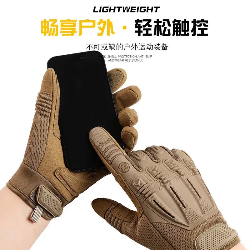 Military Tactical Motorcycle Riding Gloves Full Finger Non-slip Touchscreen Wear-resistant para motos tactical Gear Armor Gloves