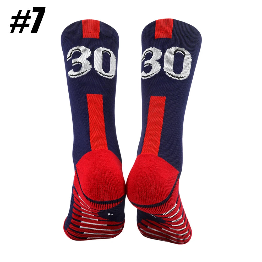1Pair Football Lover Gifts - For Athletic Socks Cushion Running,  Performance Breathable Crew Socks Outdoor, Sports Socks