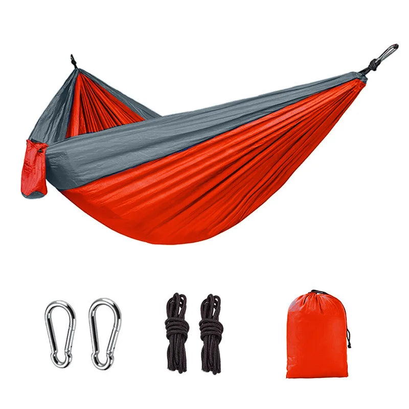 Ultra-Light Travel Camping Hammock 300kg Load Capacity Breathable Quick-Drying Parachute Nylon  Included Outdoor Indoor Garden
