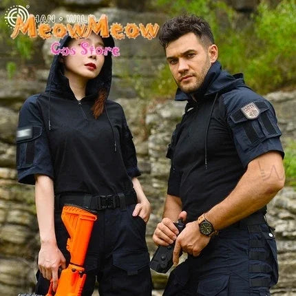 Call of Duty Ghost Tactical Cosplay Suit – Black and Blue Camo Combat Uniform. Perfect for military-style training, gaming events, or Halloween parties, this outfit delivers an authentic and durable tactical look inspired by the iconic game.