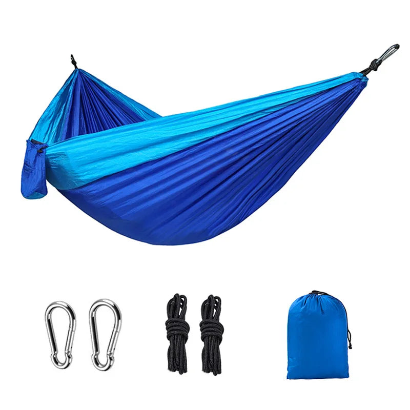 Ultra-Light Travel Camping Hammock 300kg Load Capacity Breathable Quick-Drying Parachute Nylon  Included Outdoor Indoor Garden