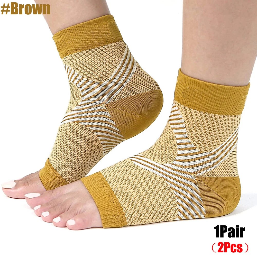1Pair Plantar Fasciitis Socks - Compression Ankle Brace for Women and Men - Plantar Fasciitis Brace - Achilles Tendonitis Relief
