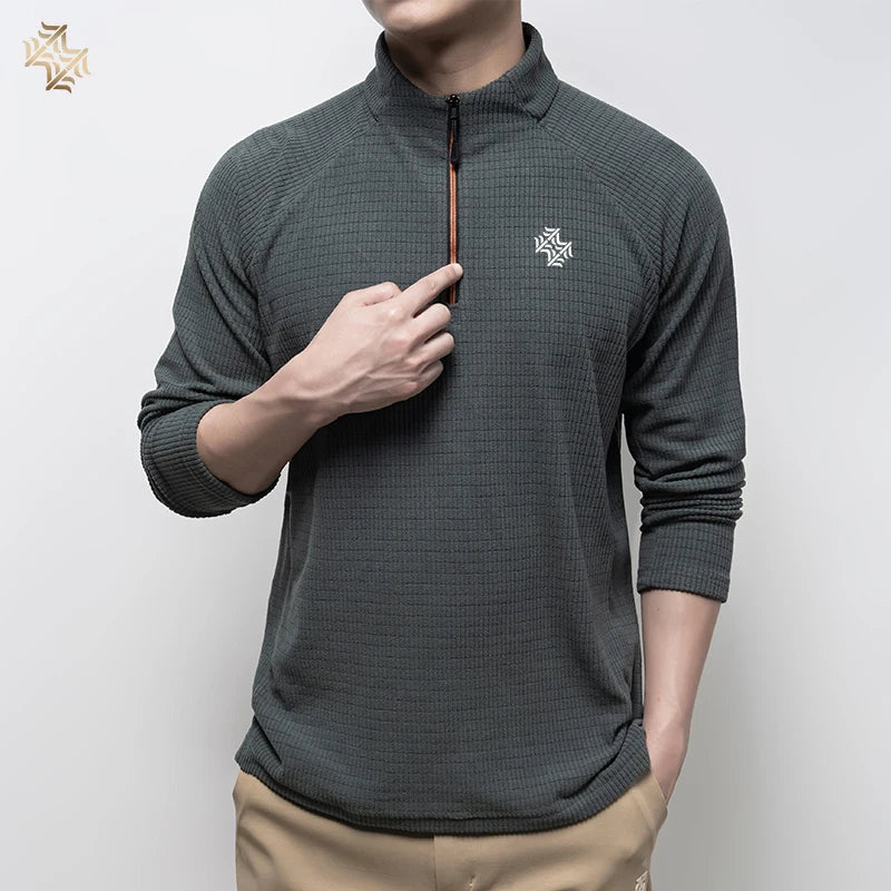 High quality men's Running fitness outdoor sportswear - Fashion, business casual and breathable long sleeve Tops