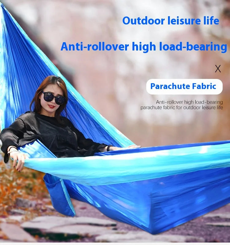 Ultra-Light Travel Camping Hammock 300kg Load Capacity Breathable Quick-Drying Parachute Nylon  Included Outdoor Indoor Garden