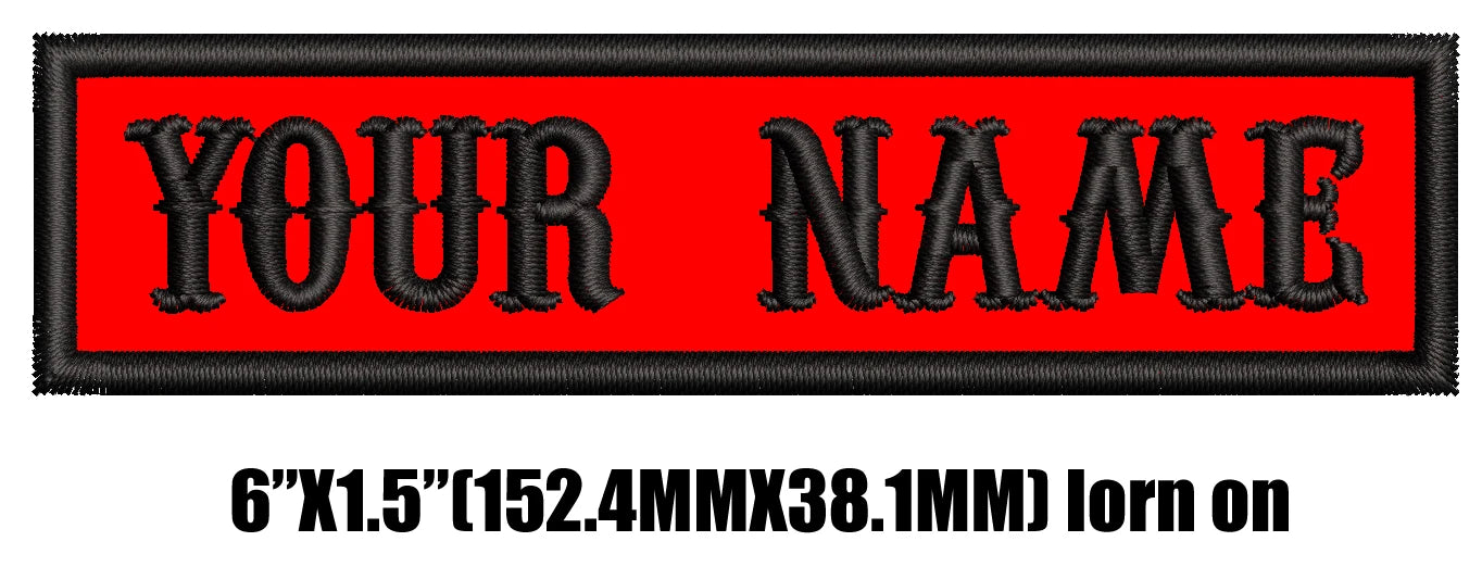 1 Pcs Custom Name Patch, Personalized Rocker Rider Motorcycle Biker Patches Tactical Vest Jacket Appliqued Dog Harness Multiple