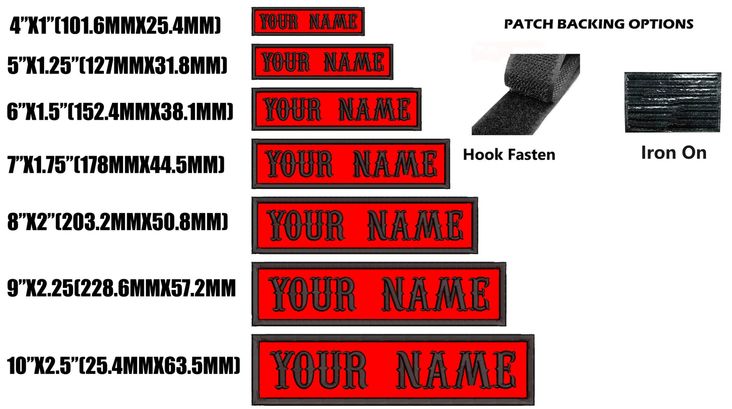 1 Pcs Custom Name Patch, Personalized Rocker Rider Motorcycle Biker Patches Tactical Vest Jacket Appliqued Dog Harness Multiple